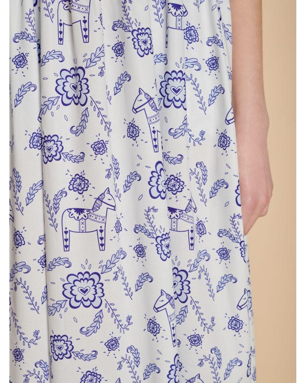 Sister Jane Natural Dala Print Midi Dress