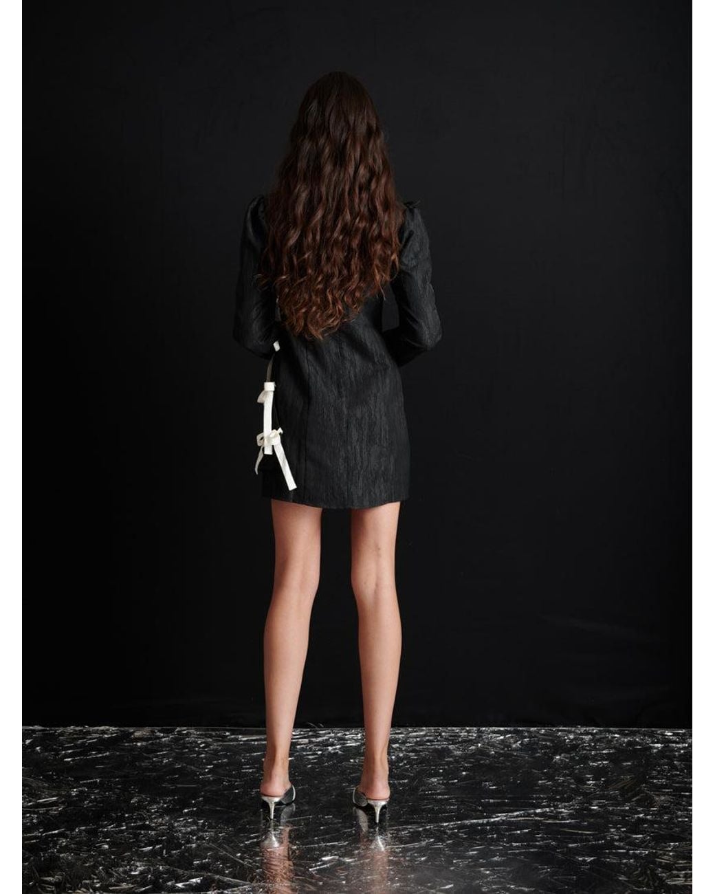 Sister Jane Black Ghospell Dulcie Wrap Mini Dress