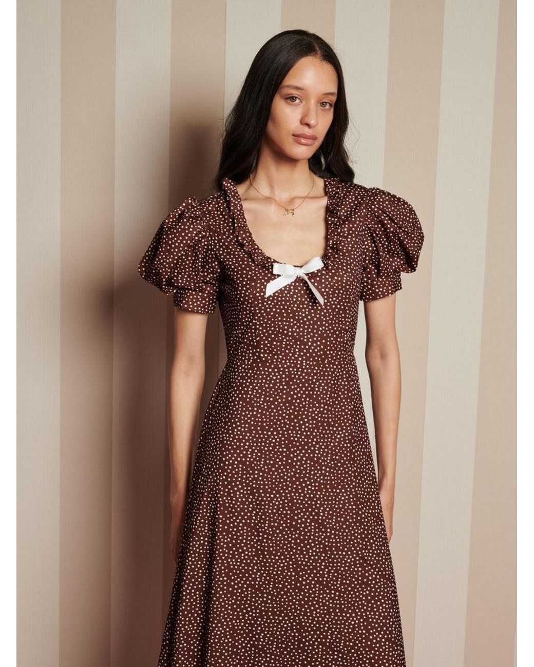Sister Jane Brown Knick Knack Midi Dress