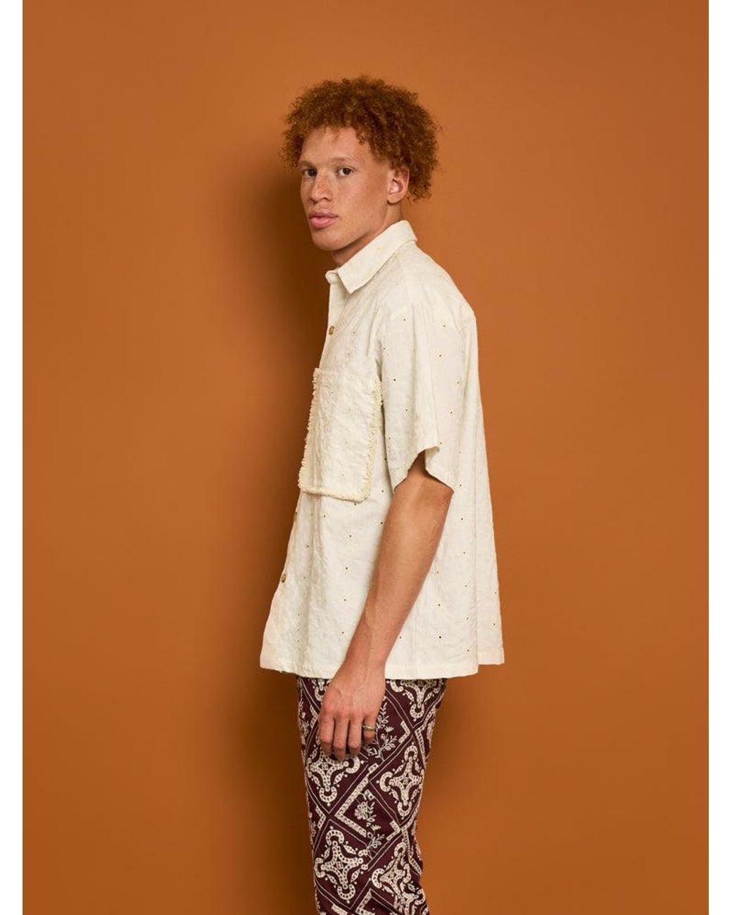 Sister Jane Brown Cole Fray Boxy Shirt