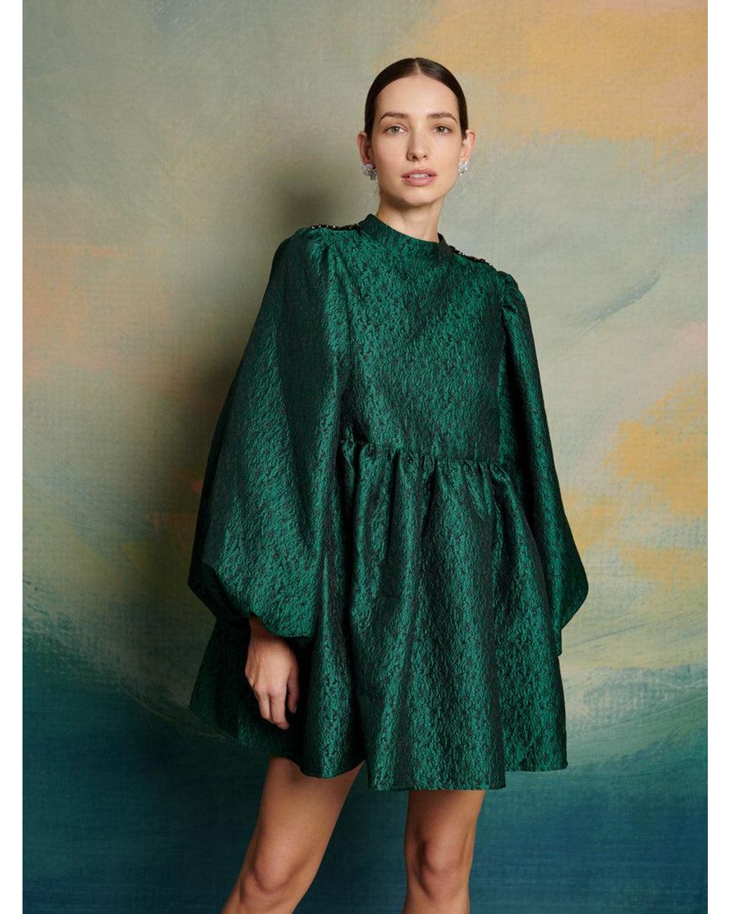 Sister Jane Floral Puff Sleeve Oversized Mini Dress