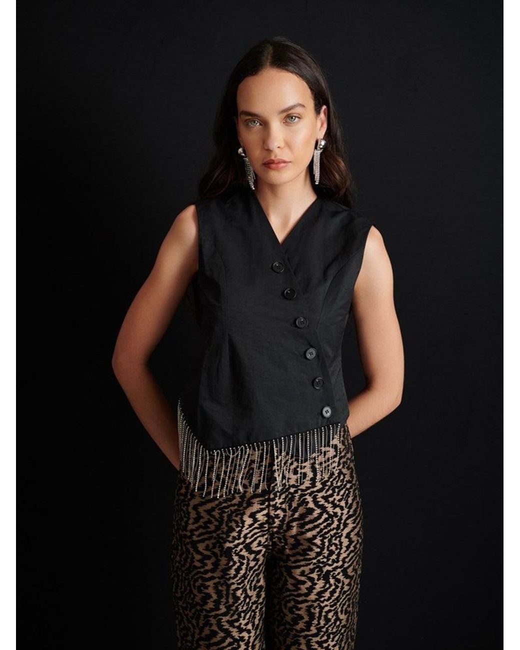 Sister Jane Black Ghospell Nic Wrap Top
