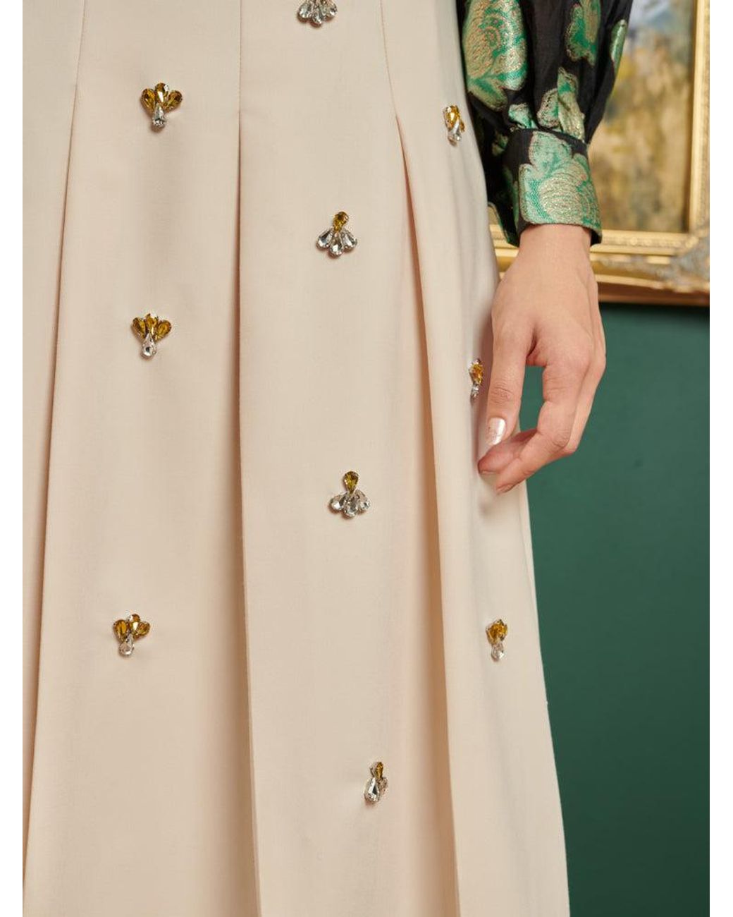 Sister Jane Green Dream Rococo Embellished Pleated Skirt
