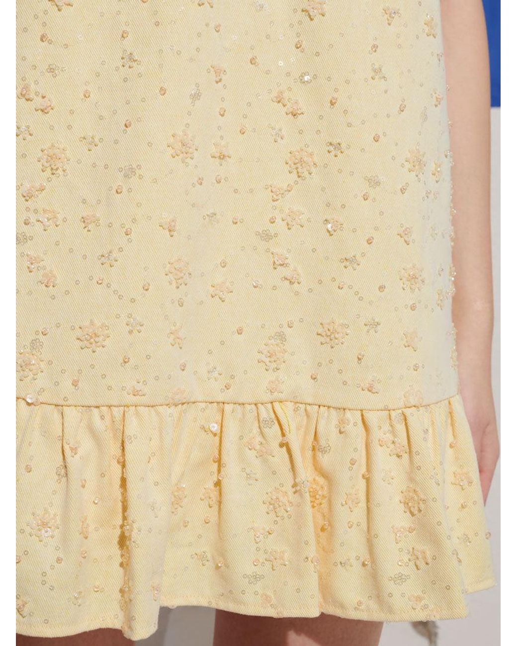 Sister Jane Blue Lemon Zest Embellished Mini Dress