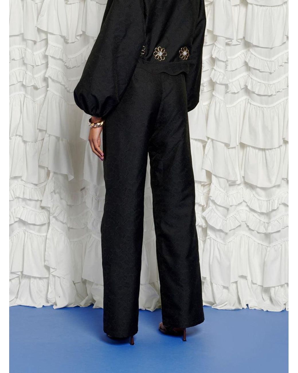 Sister Jane Black Dream Sol De Noche Beaded Trousers