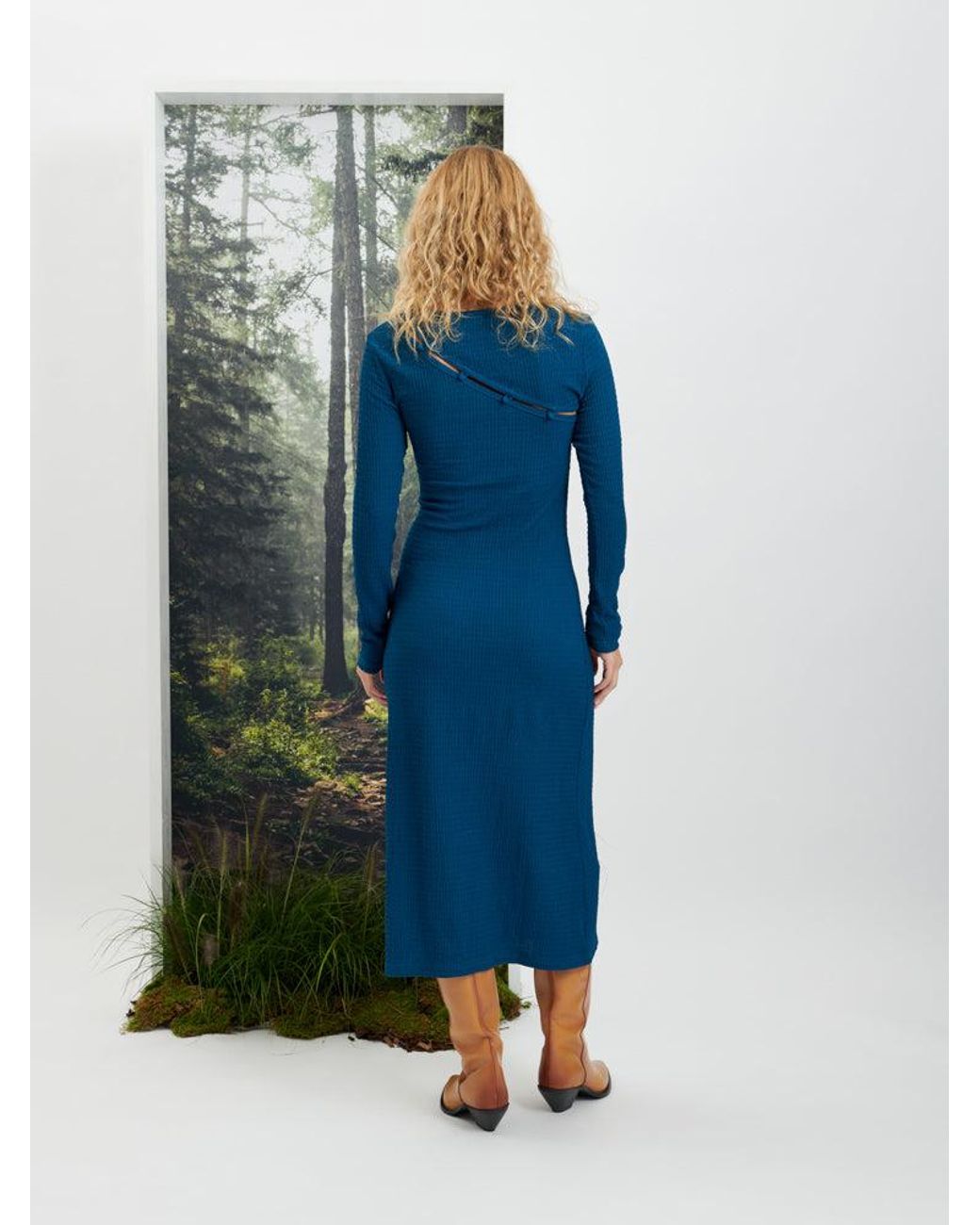 Sister Jane Blue Ghospell Amy Button Up Midi Dress