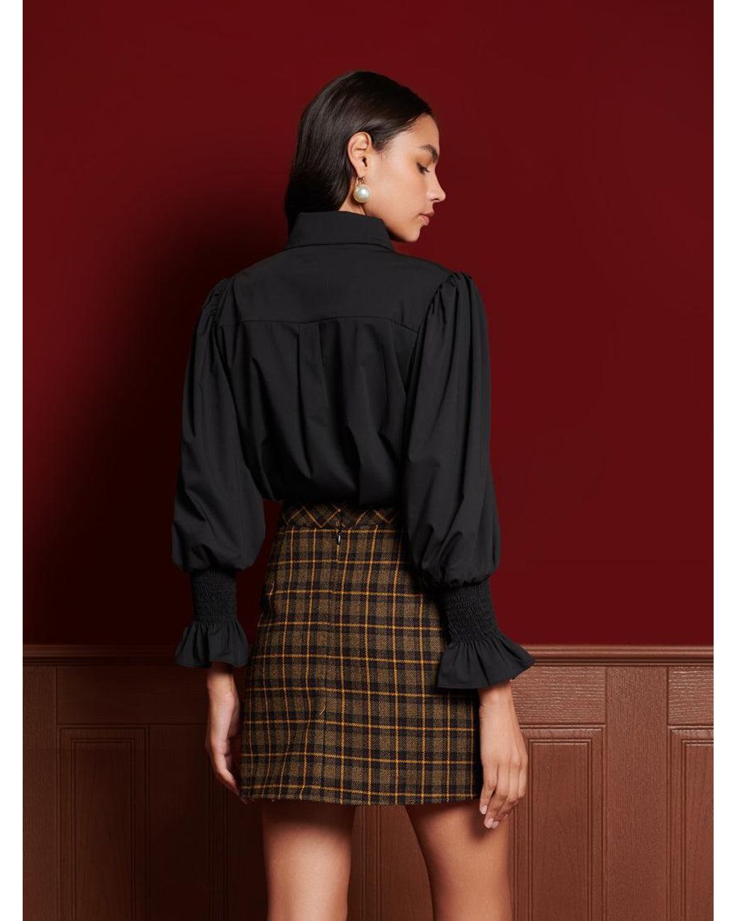 Sister Jane Red Dream Portrait Embroidery Shirt