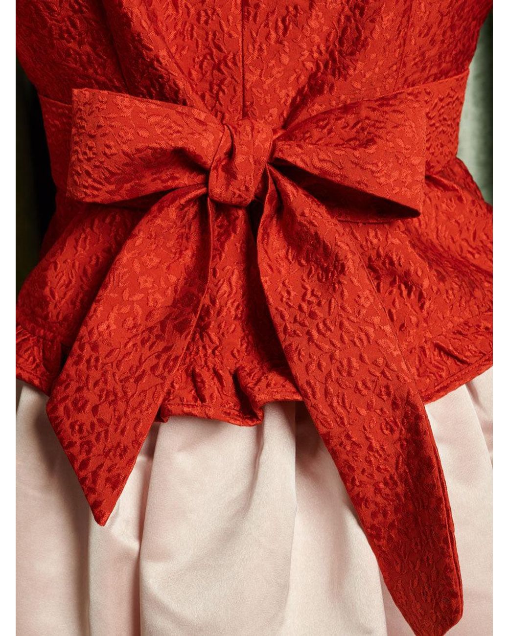 Sister Jane Red Dream Narrative Jacquard Top