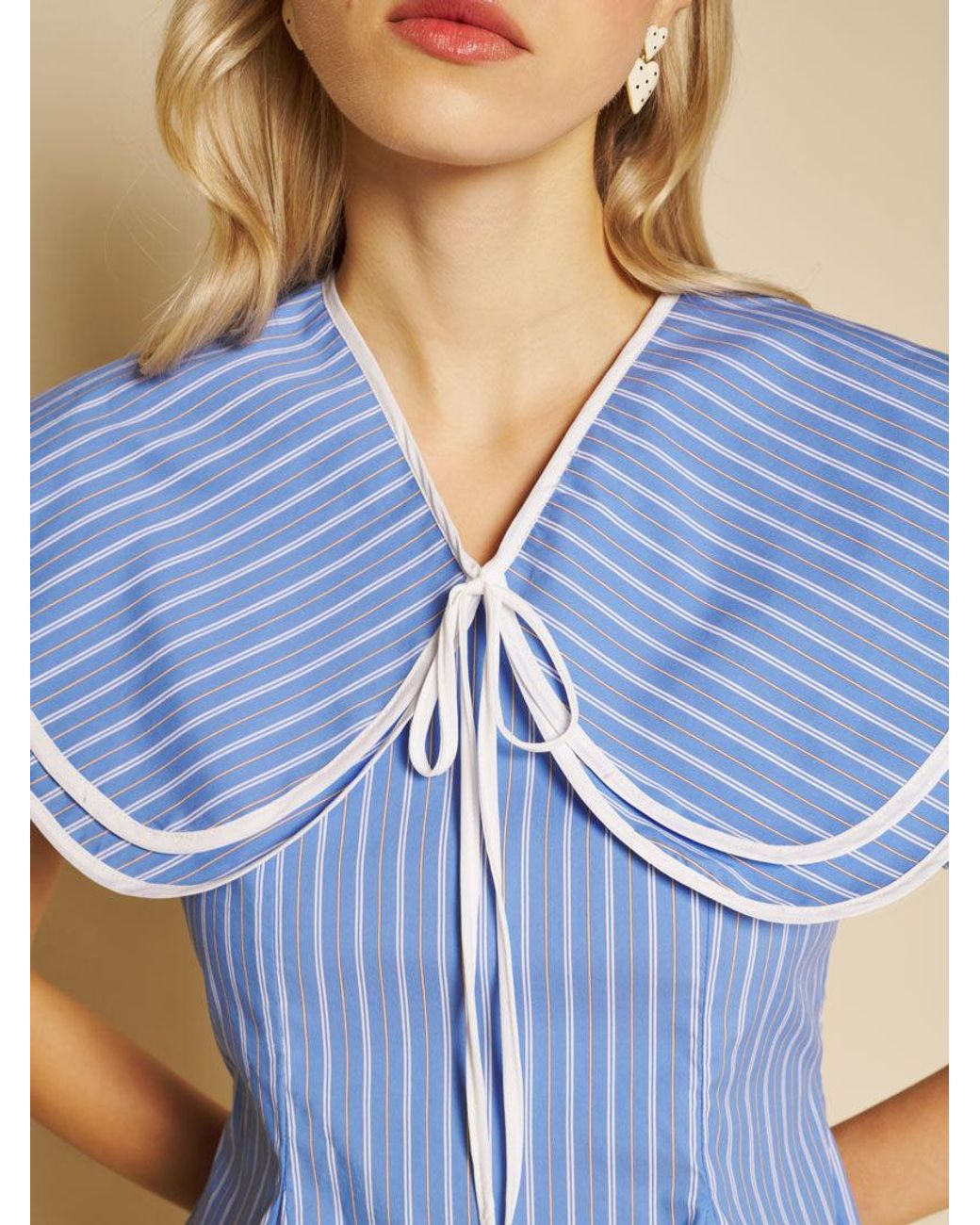 Sister Jane Blue Tulip Stripe Mini Dress