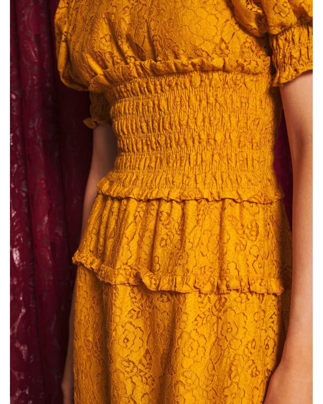Sister Jane Purple Aura Lace Midi Dress