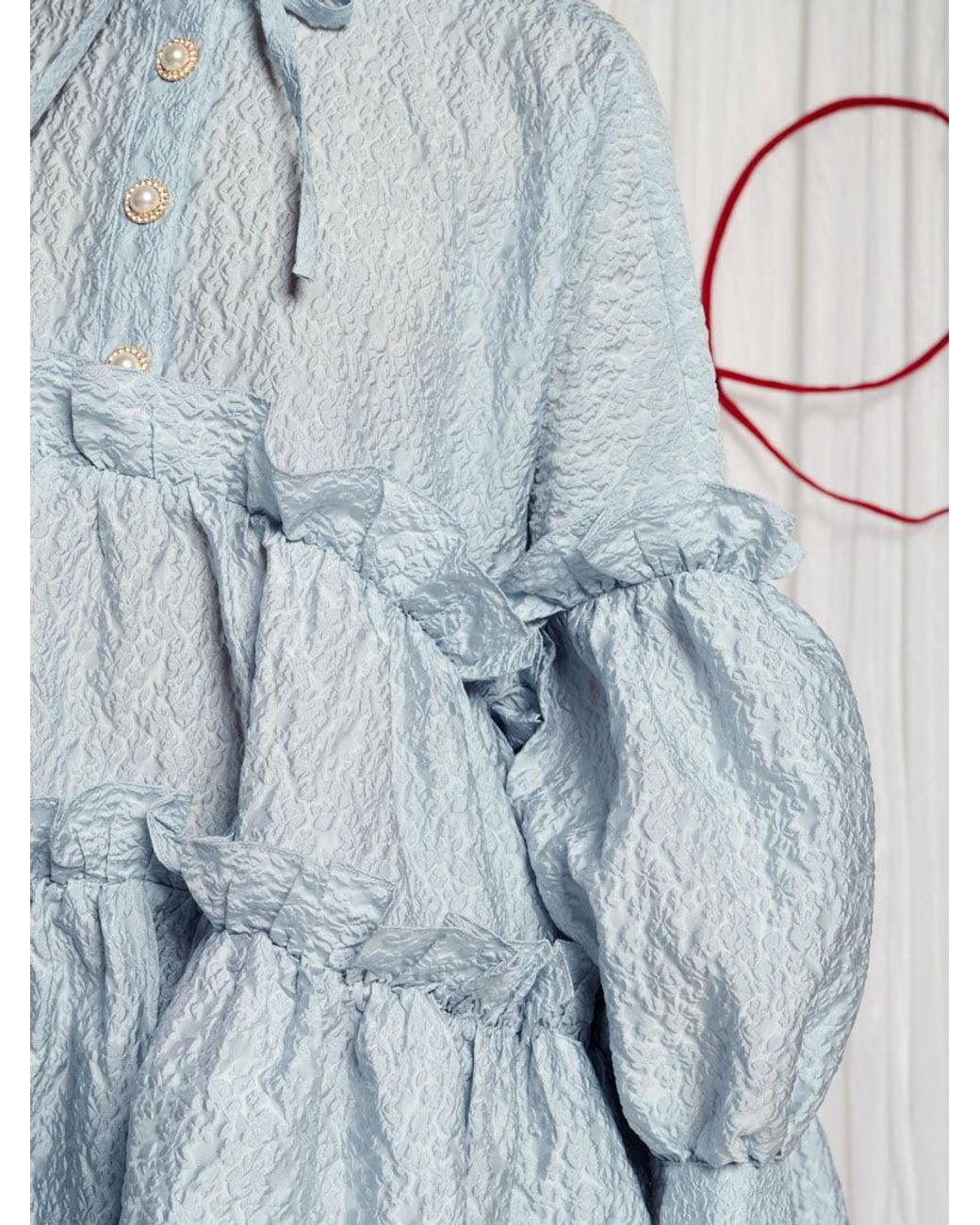 Sister Jane Dream Starling Jacquard Midi Dress in Blue | Lyst UK