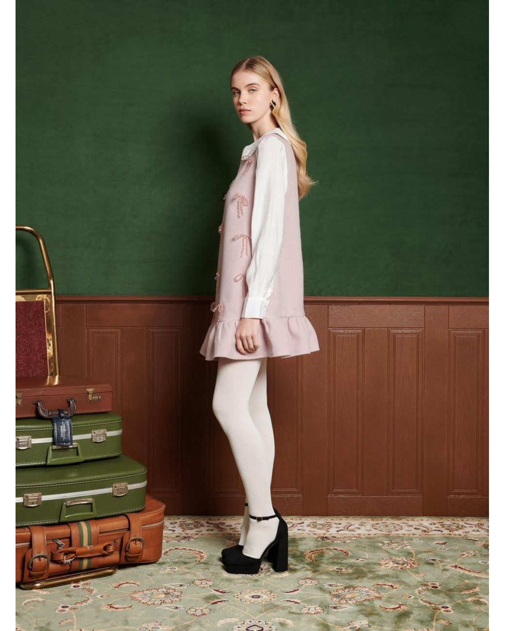 Sister Jane Green Alpine Bow Mini Dress