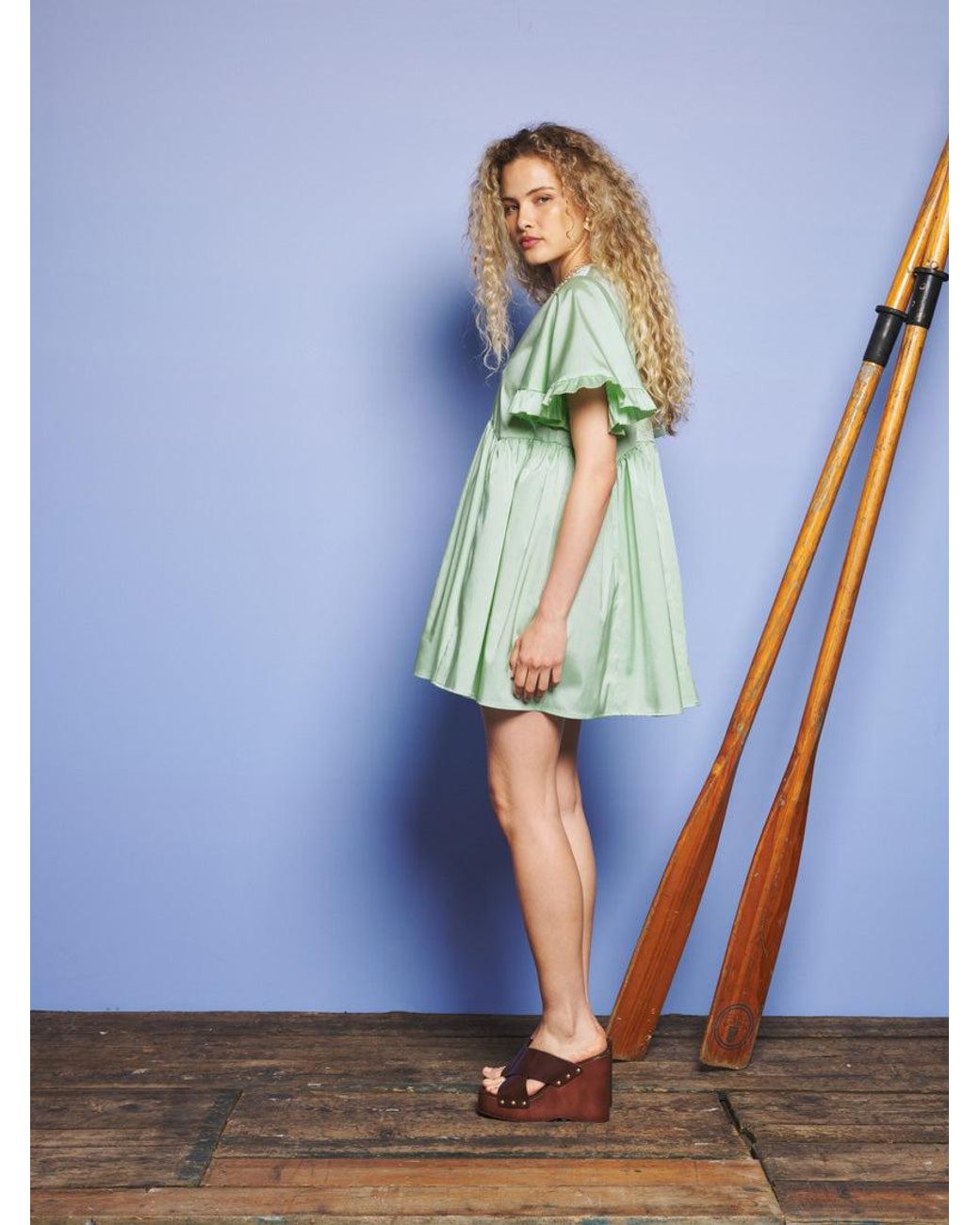 Sister Jane Blue Evergreens Mini Dress