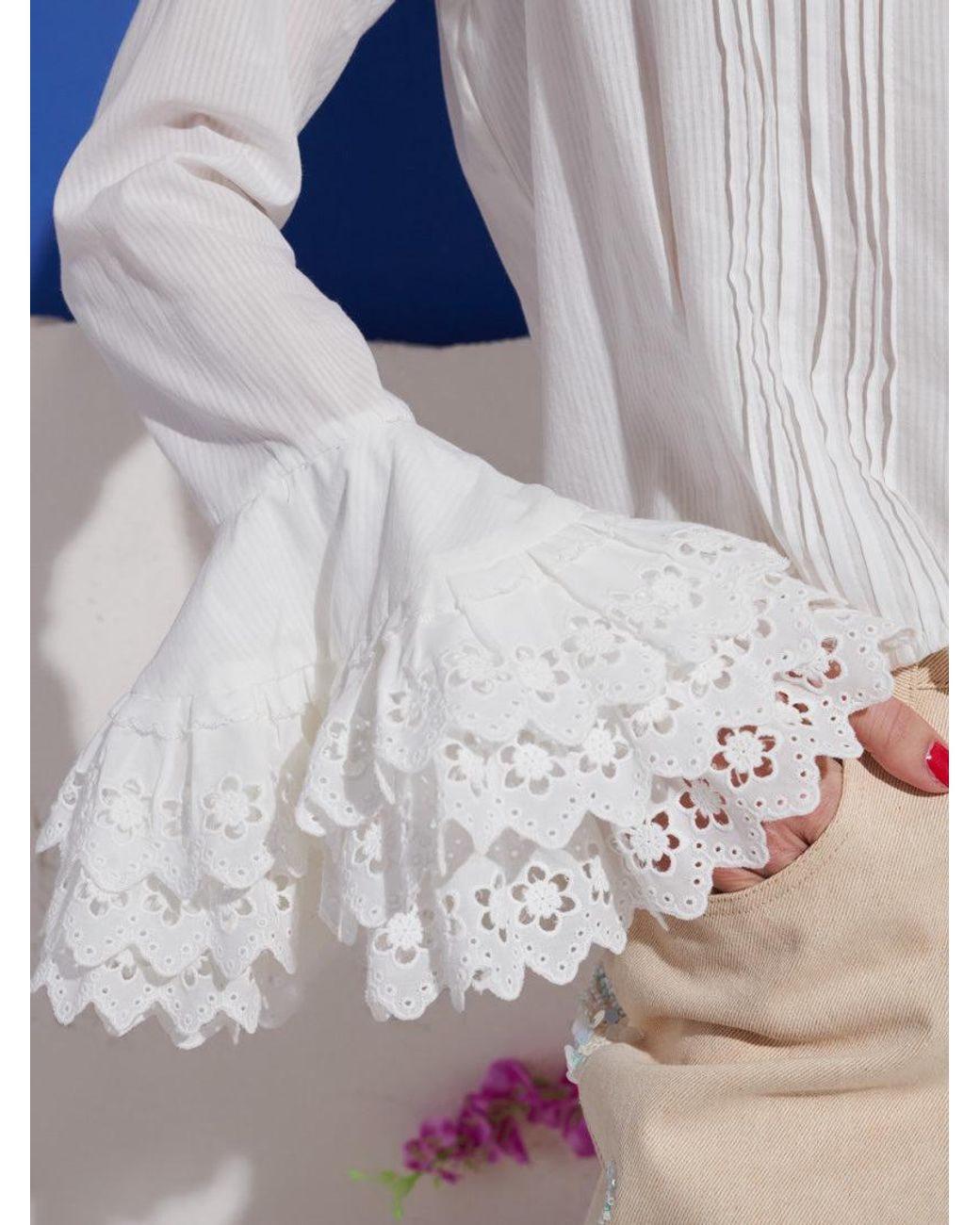 Sister Jane Blue Dream Neroli Trim Blouse