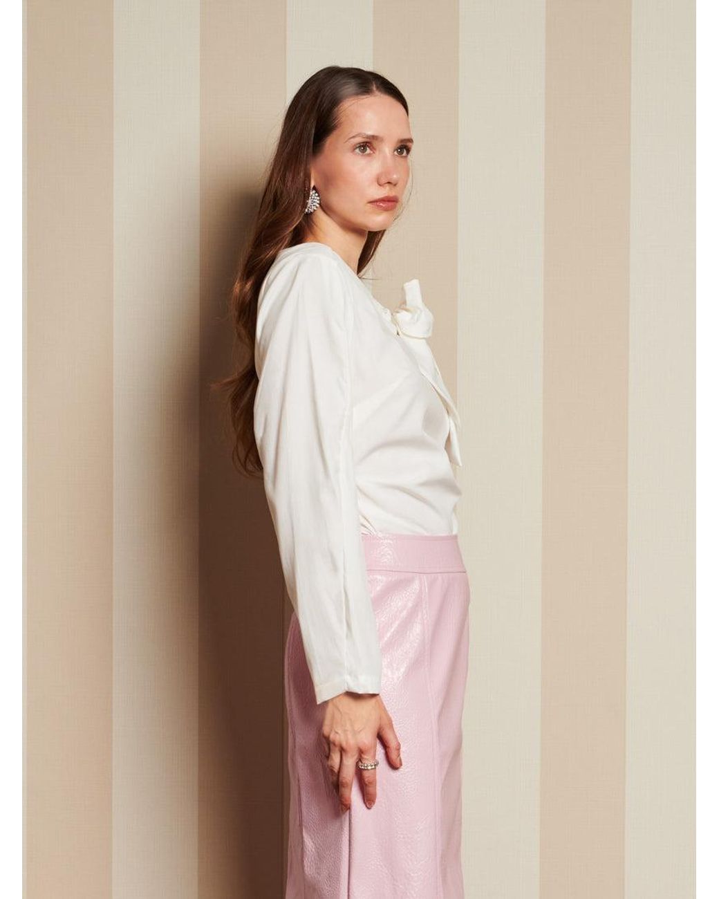 Sister Jane Natural Dream Lantern Bow Blouse