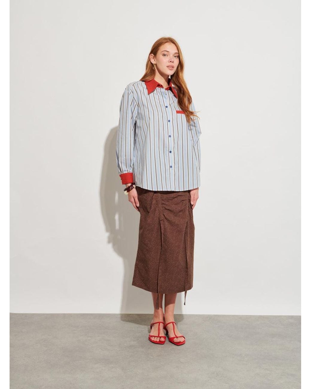 Sister Jane White Ghospell Delta Stripe Shirt