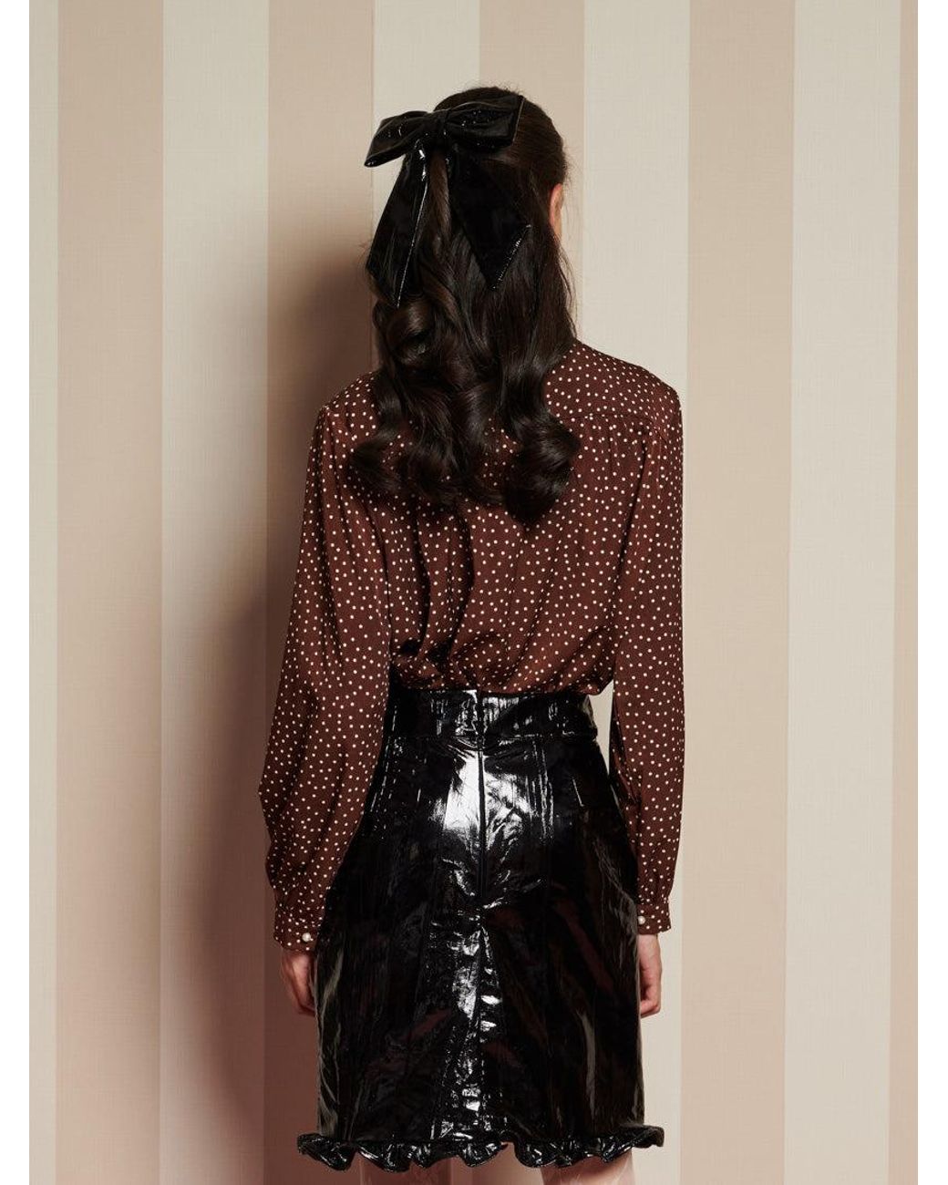 Sister Jane Brown Knick Knack Ruffle Blouse