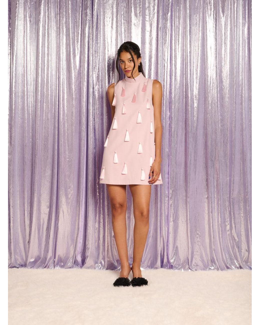 Sister Jane Purple Heiress Tassel Mini Dress