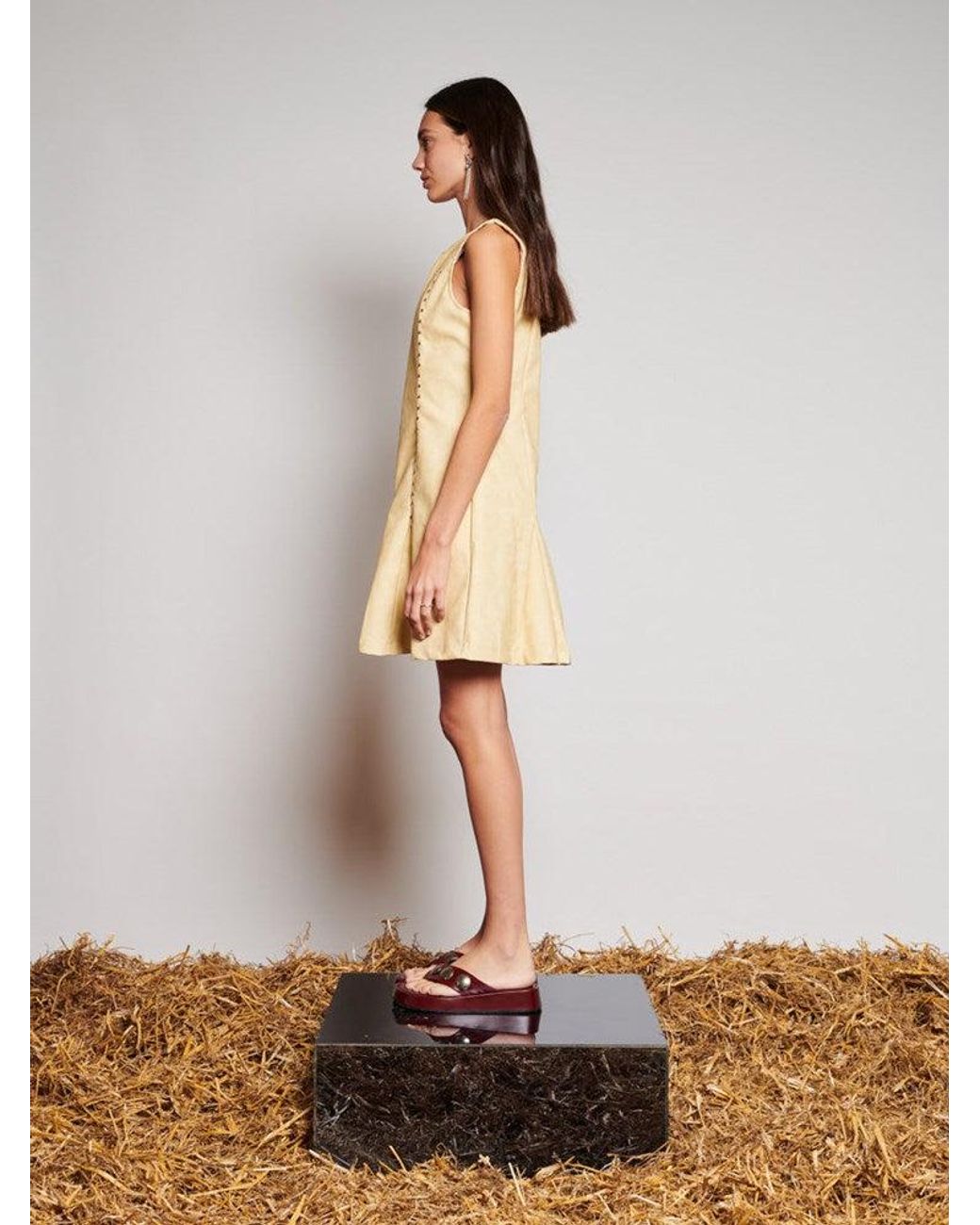 Sister Jane Natural Ghospell Fifi Studded Mini Dress