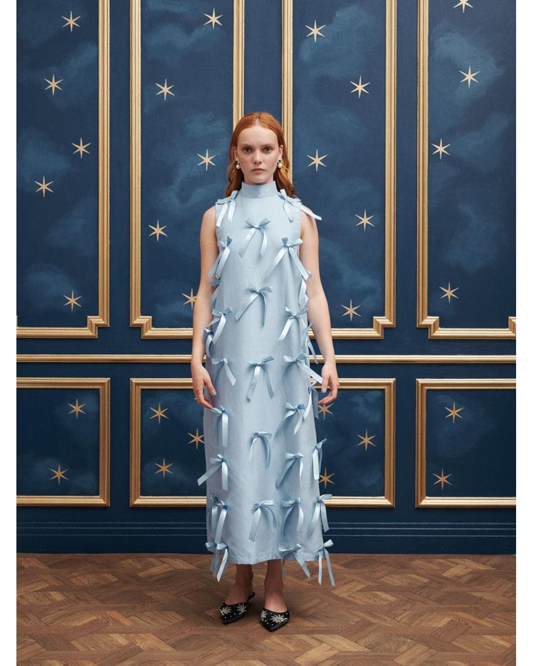 Sister Jane Ribbons Midi Dress in Blue | Lyst