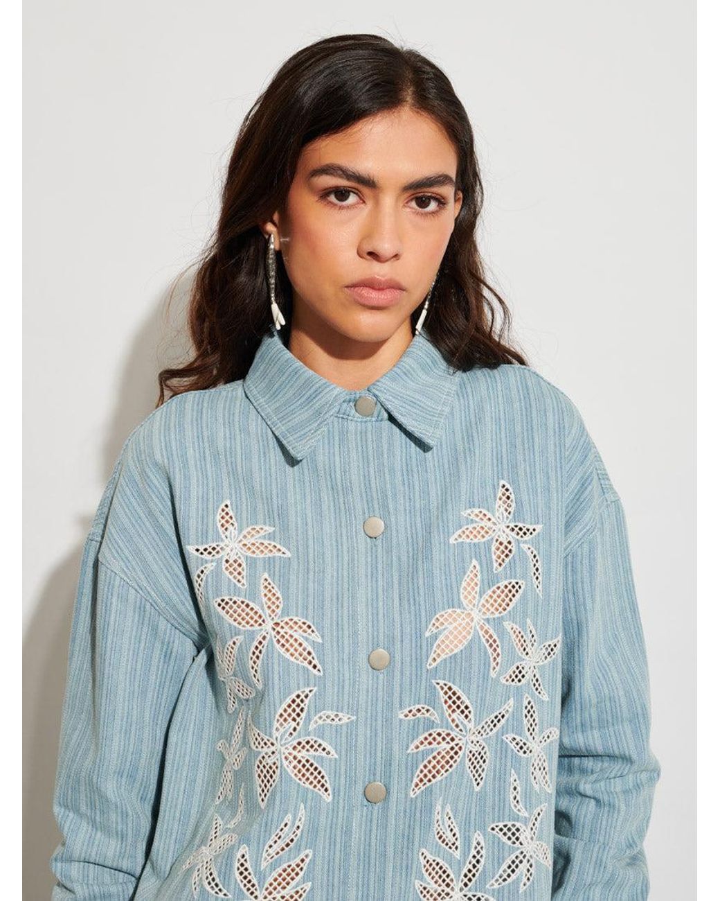Sister Jane Blue Ghospell Rox Denim Shirt