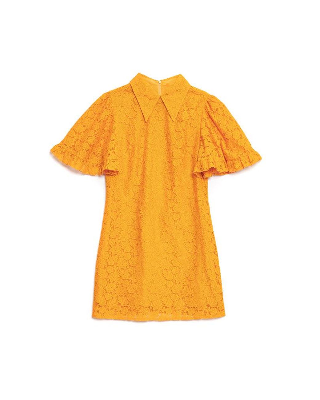 Sister Jane Orange Fuego Lace Mini Dress