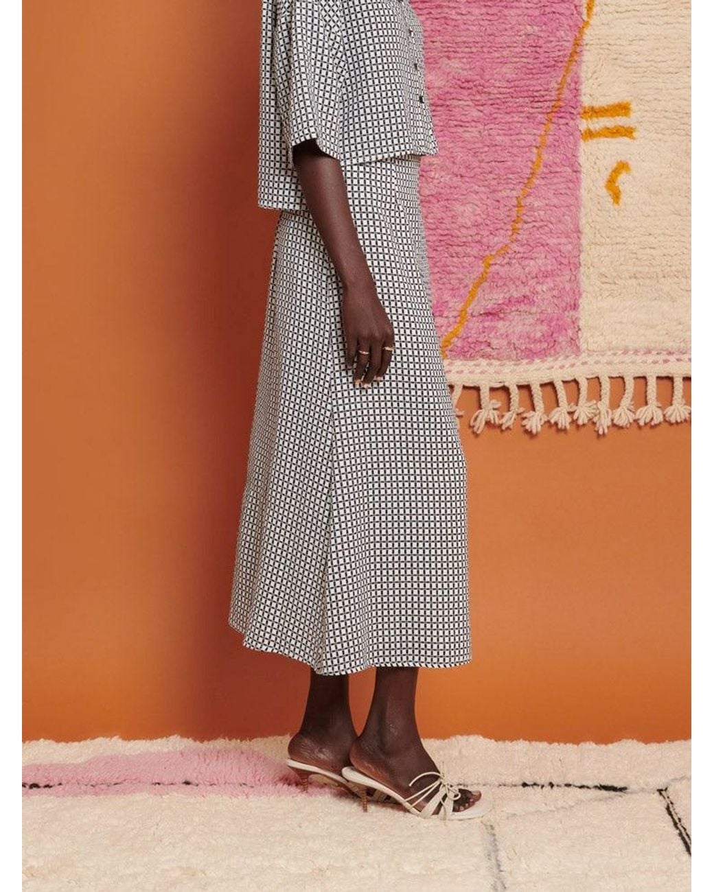 Sister Jane Brown Ghospell Irie Check Midi Skirt