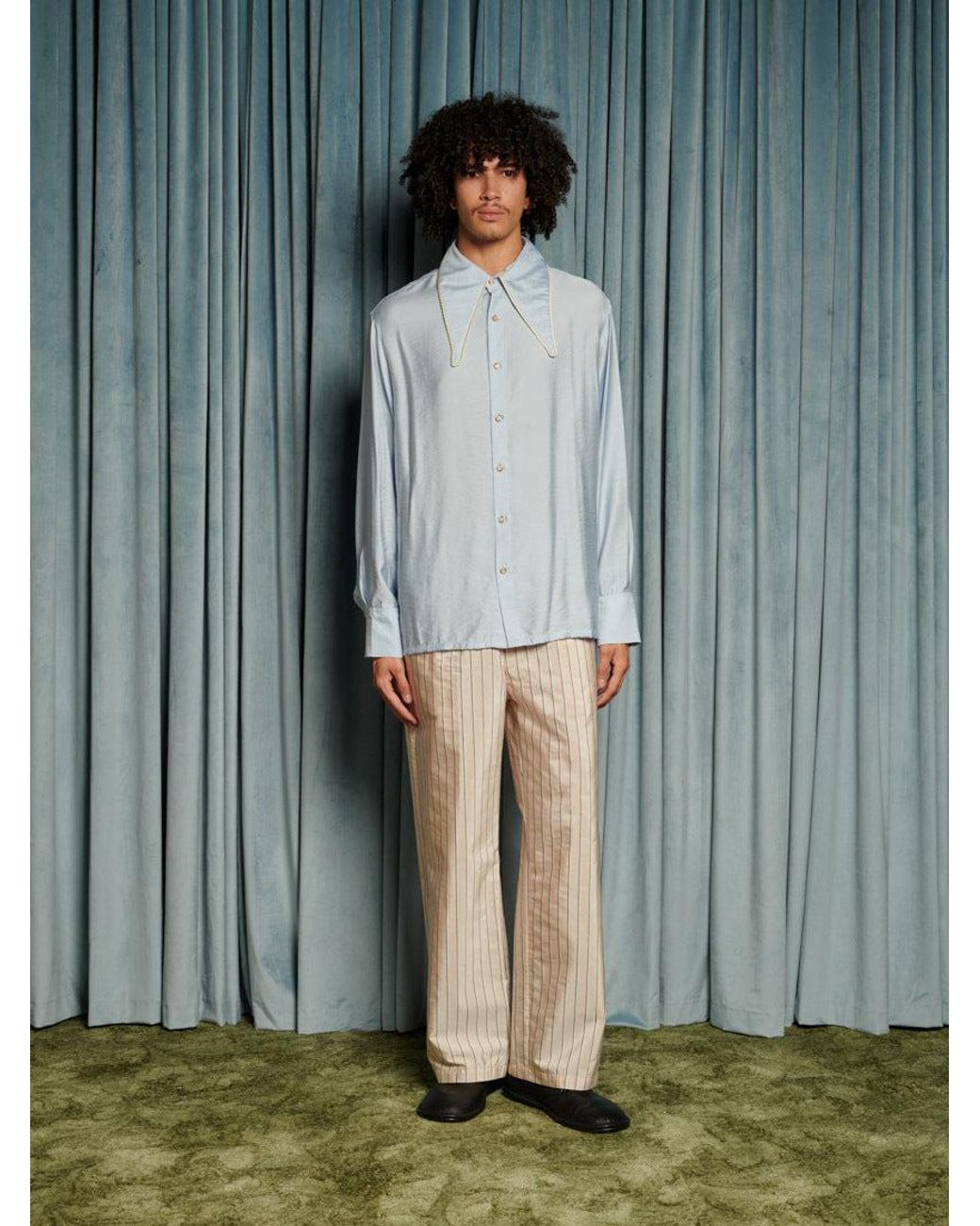 Sister Jane Gray Augie Retro Collar Shirt