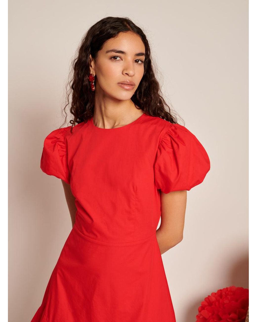 Sister Jane Red Pepper Ruffle Mini Dress