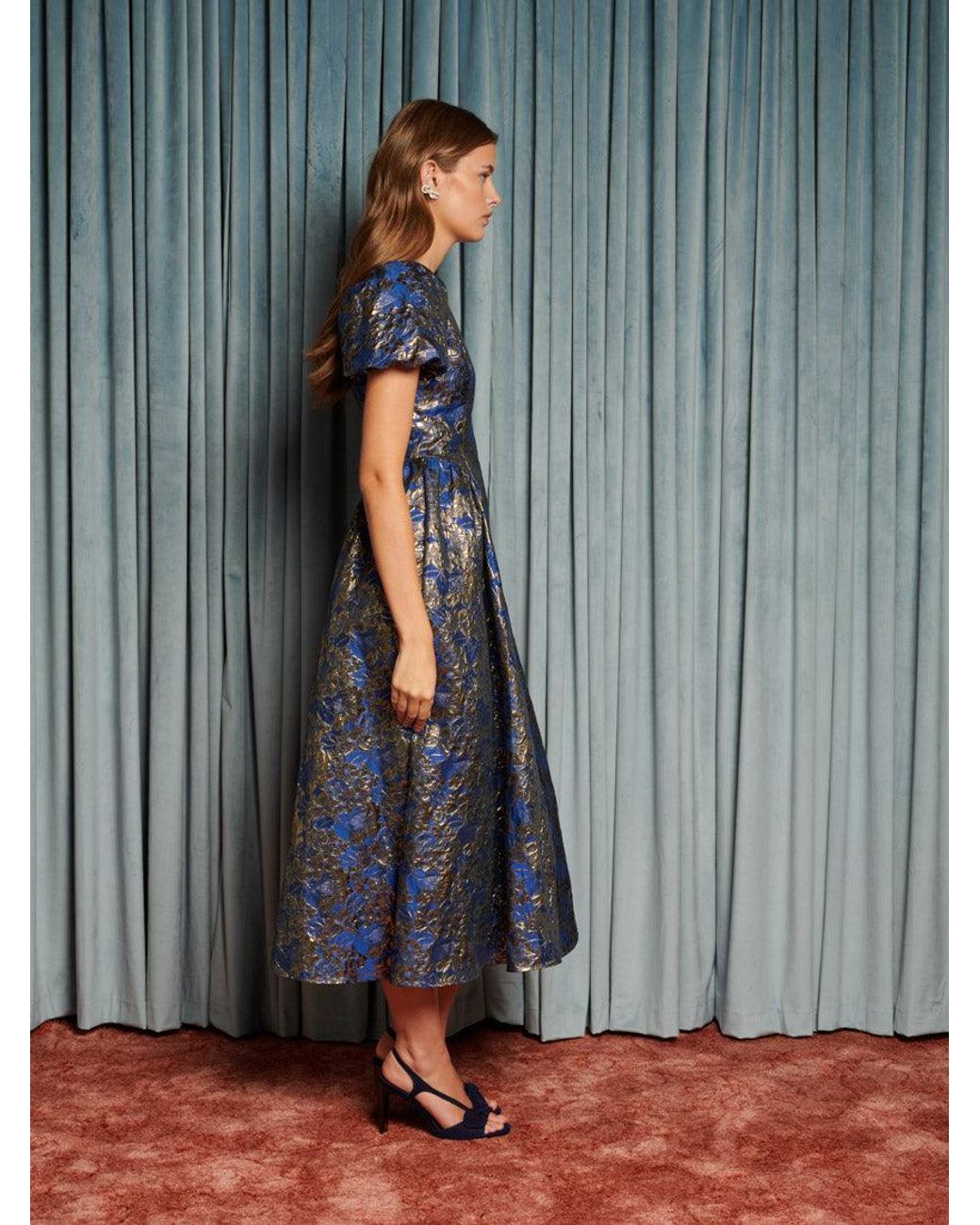 Sister Jane Gray Matinee Jacquard Midi Dress