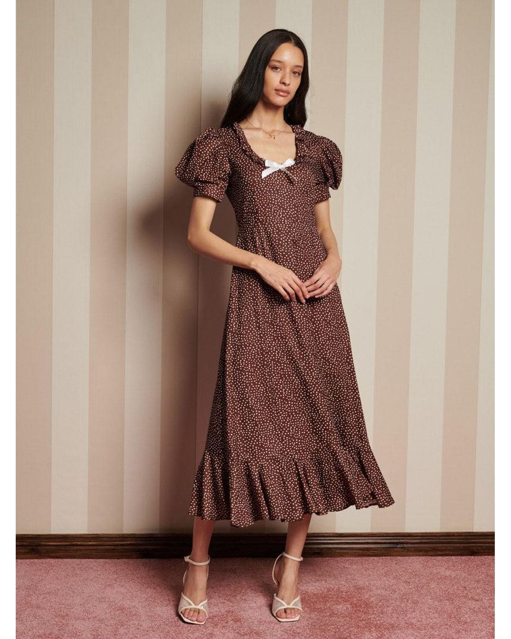 Sister Jane Brown Knick Knack Midi Dress
