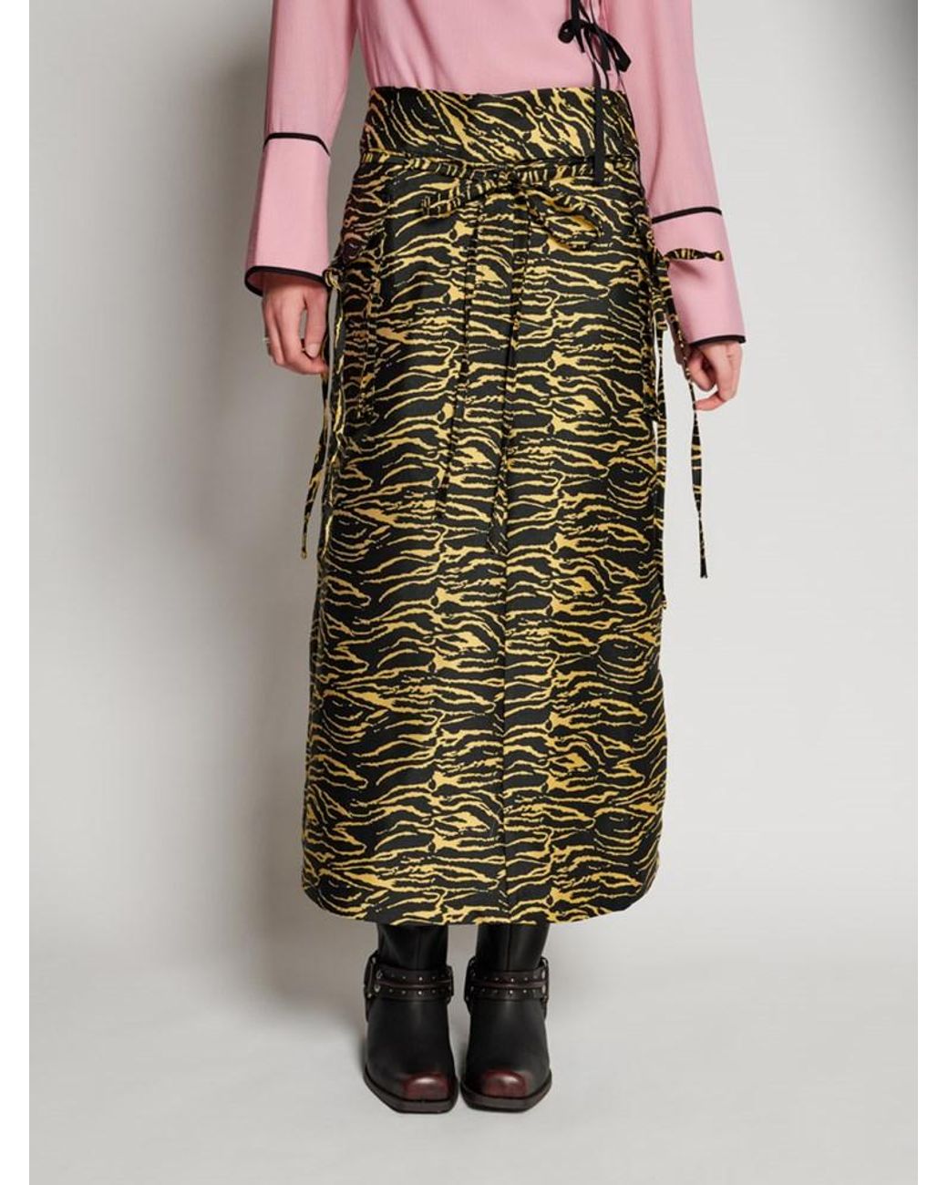 Sister Jane Green Ghospell Bonnie Zebra Midi Skirt