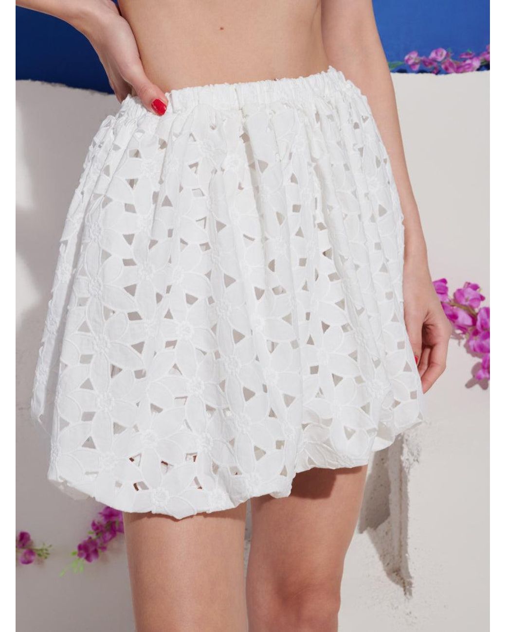 Sister Jane Gray Dream Thyme Cut Work Bubble Skirt
