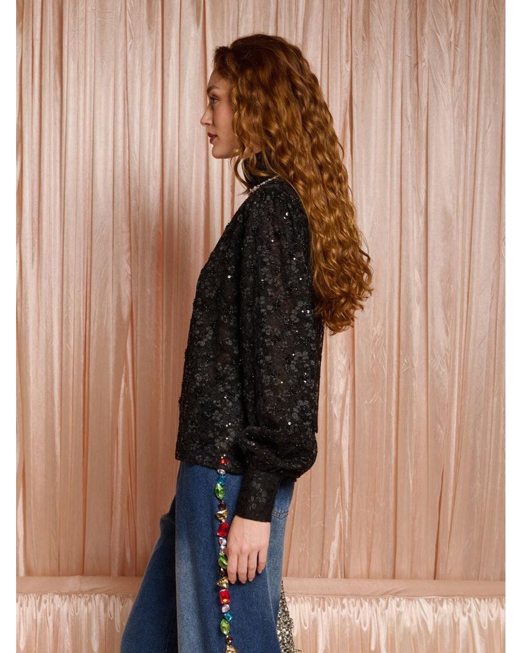 Sister Jane Blue Dream Vanity Lace Top