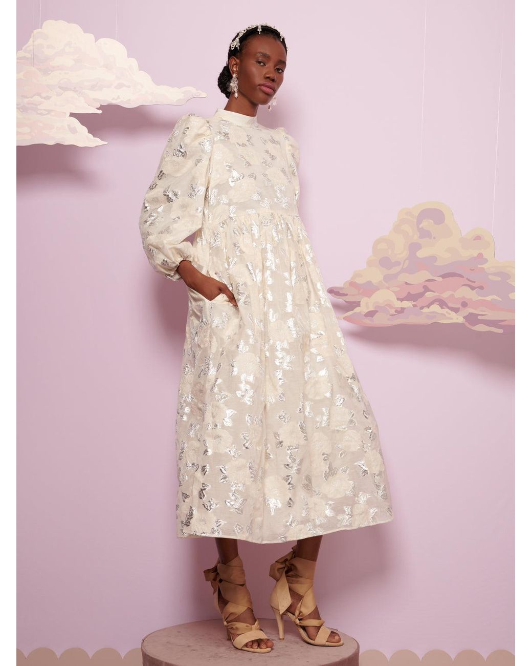 くろみ　sister jane  Mara Jacquard Bo SISTER JANE Sister Jane Mara Floral Jacquard Midi Skirt