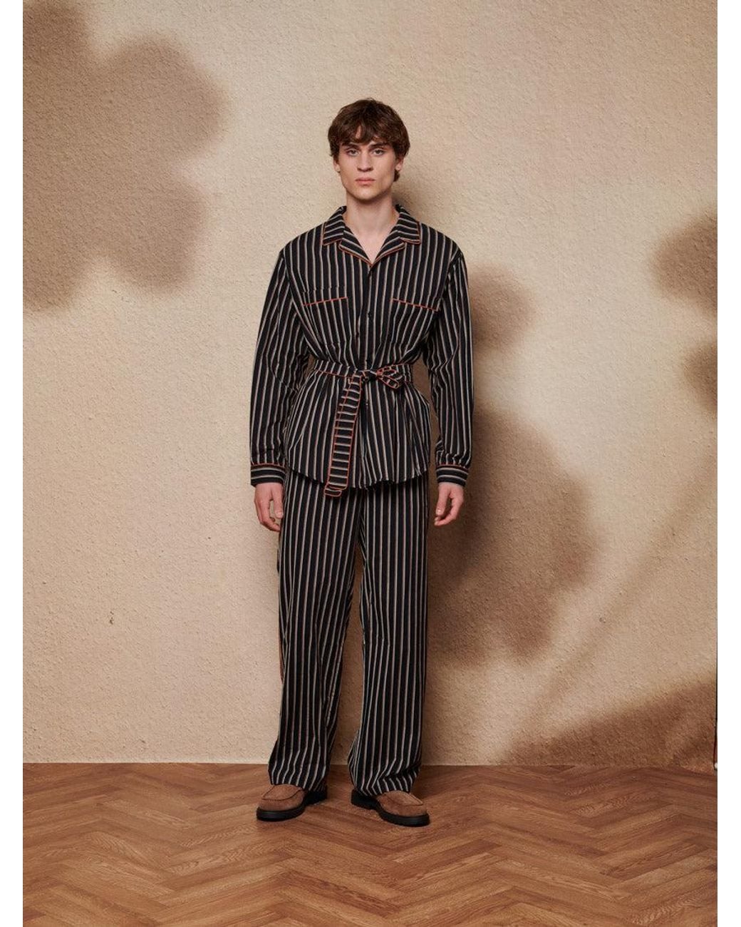 Sister Jane Brown Wisp Stripe Pyjama Shirt