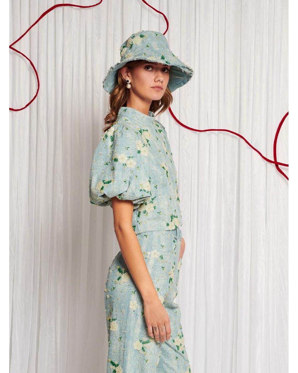 Sister Jane Dream Harmony Bead Denim Top | Lyst