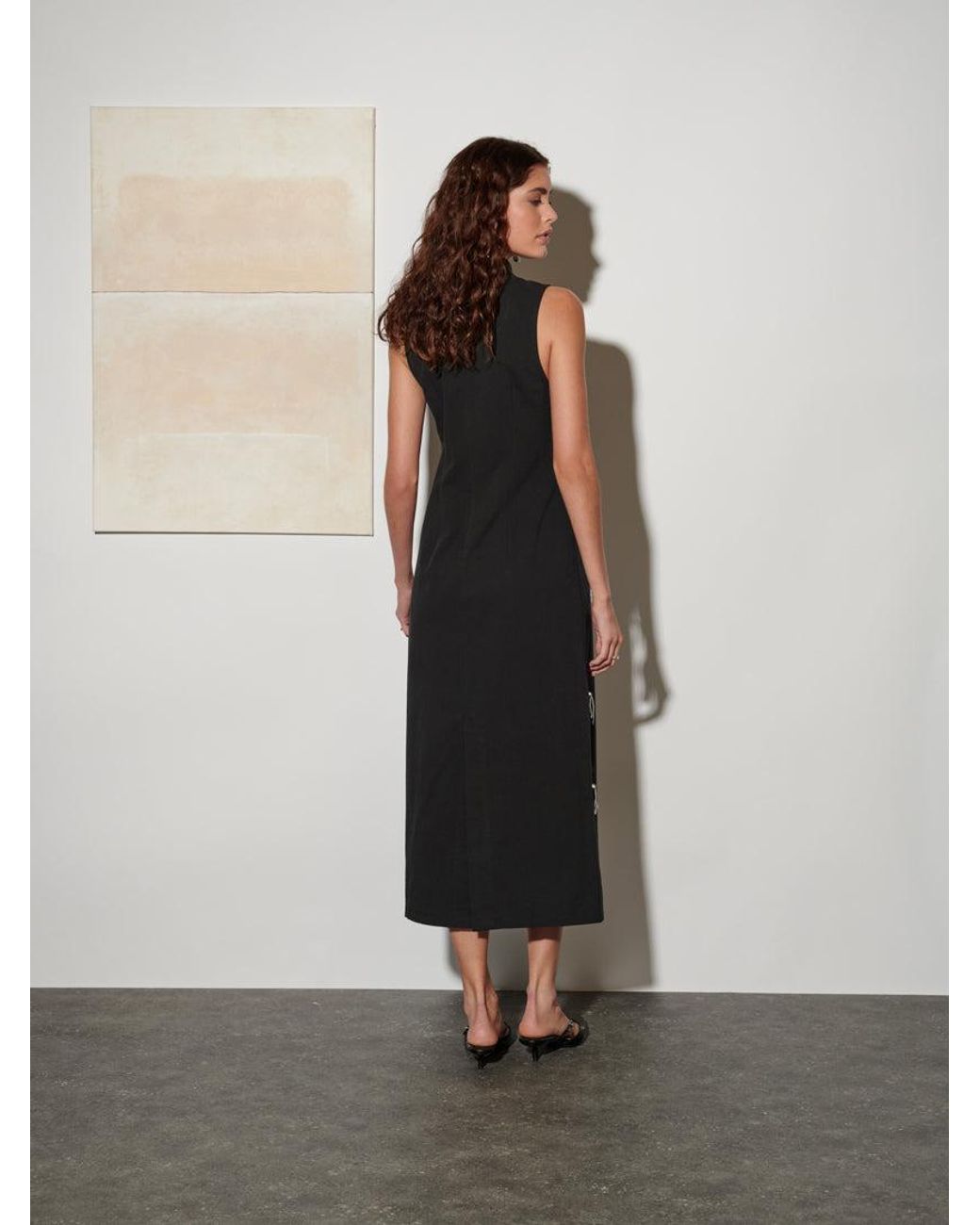 Sister Jane Black Ghospell Augusta Embellished Midi Dress