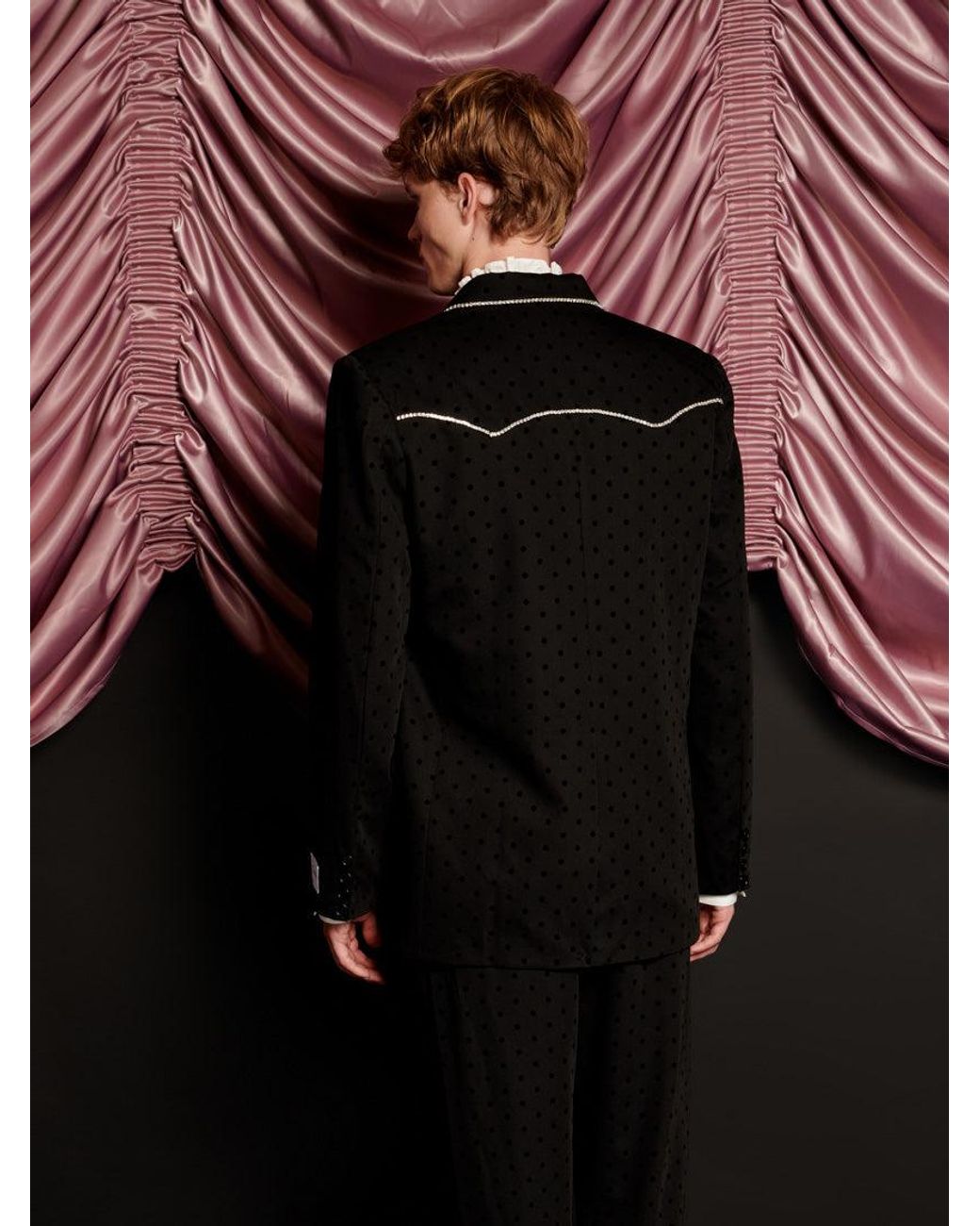 Sister Jane Black Frankie Polka Dot Single Breasted Blazer