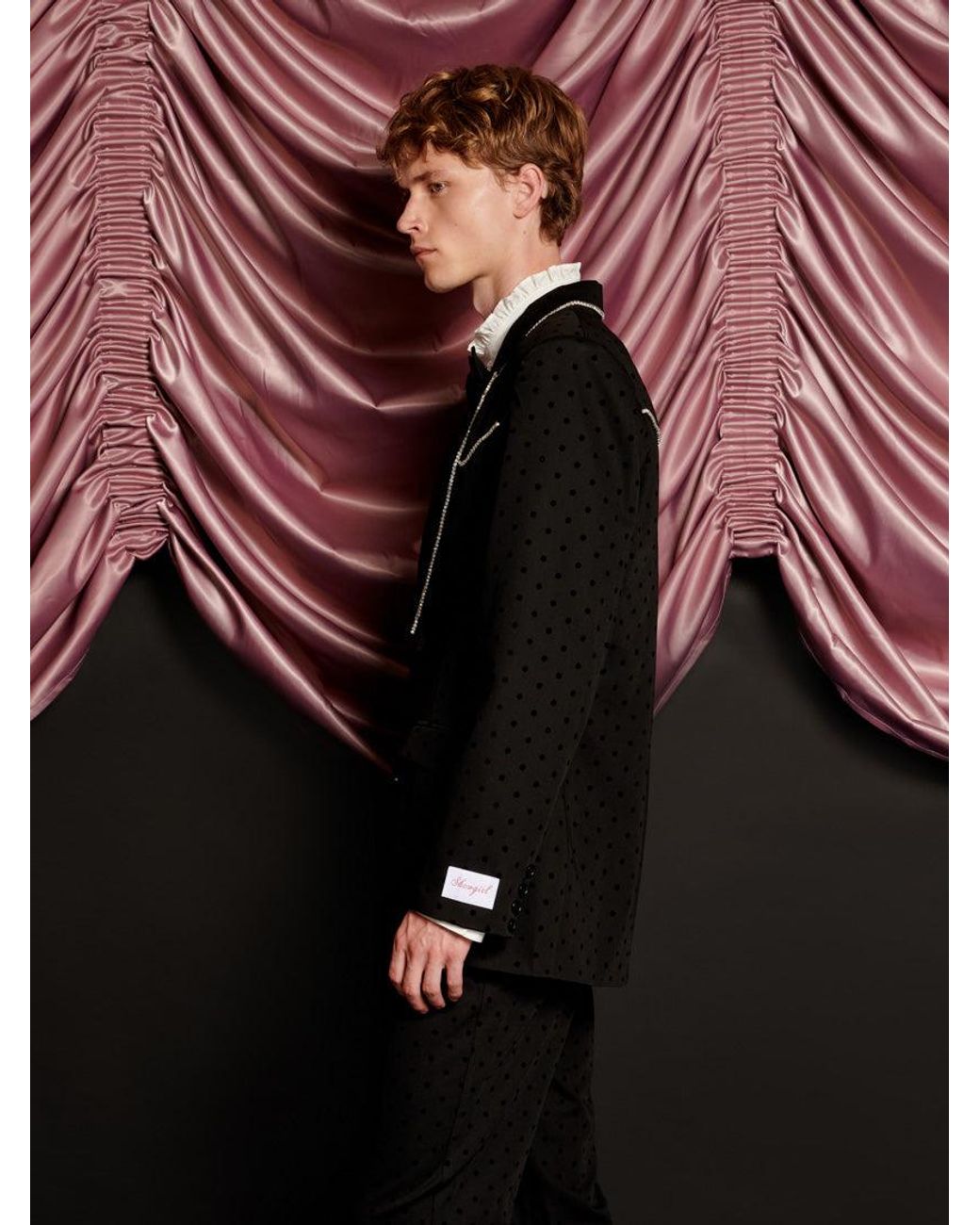 Sister Jane Black Frankie Polka Dot Single Breasted Blazer