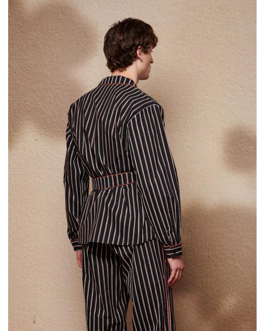 Sister Jane Brown Wisp Stripe Pyjama Shirt