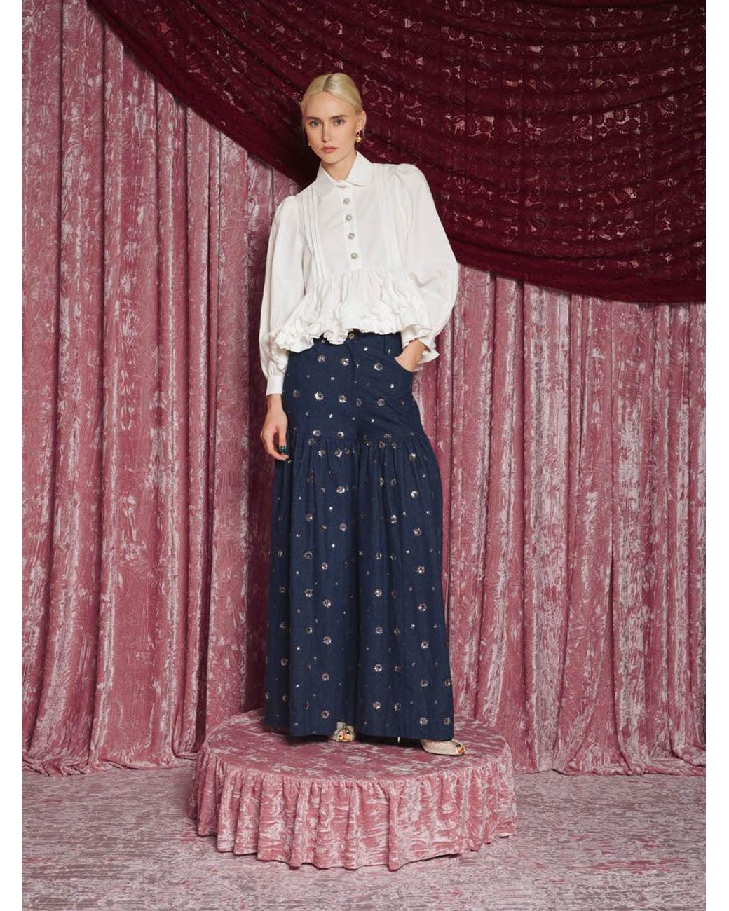 Sister Jane Blue Dream Lazuli Embellished Jeans