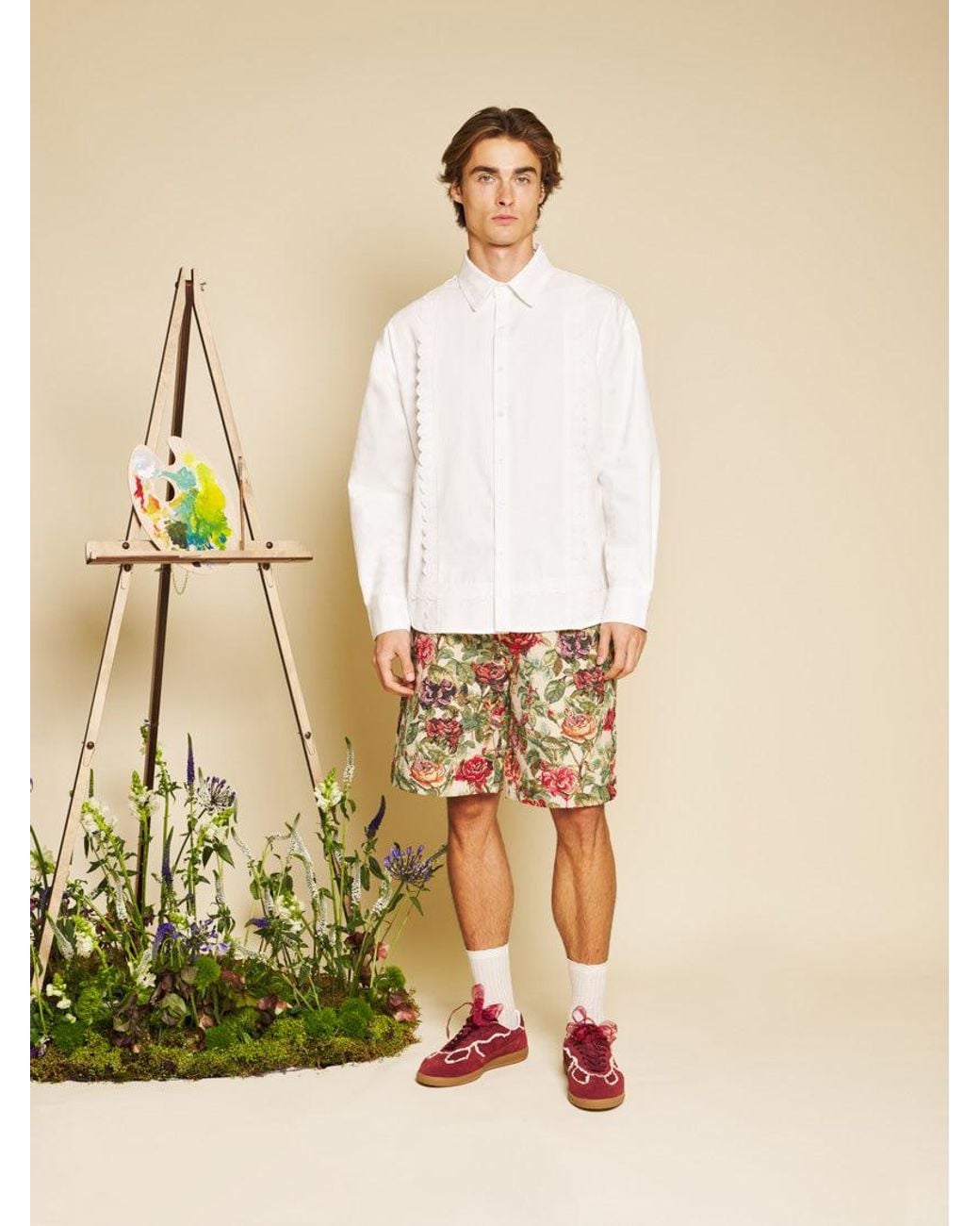 Sister Jane Natural Verdure Trimmed Shirt