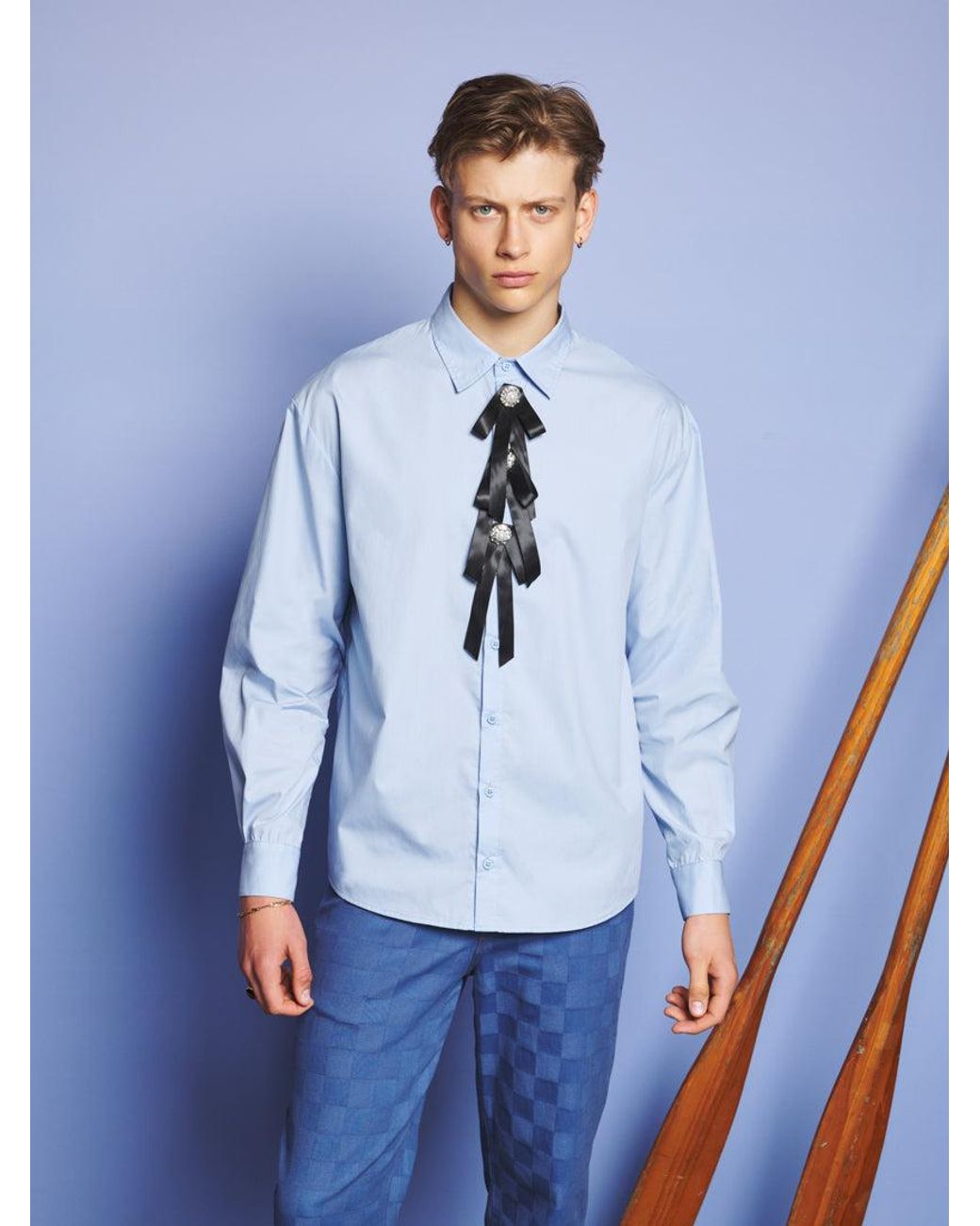 Sister Jane Blue Juniper Bow Shirt