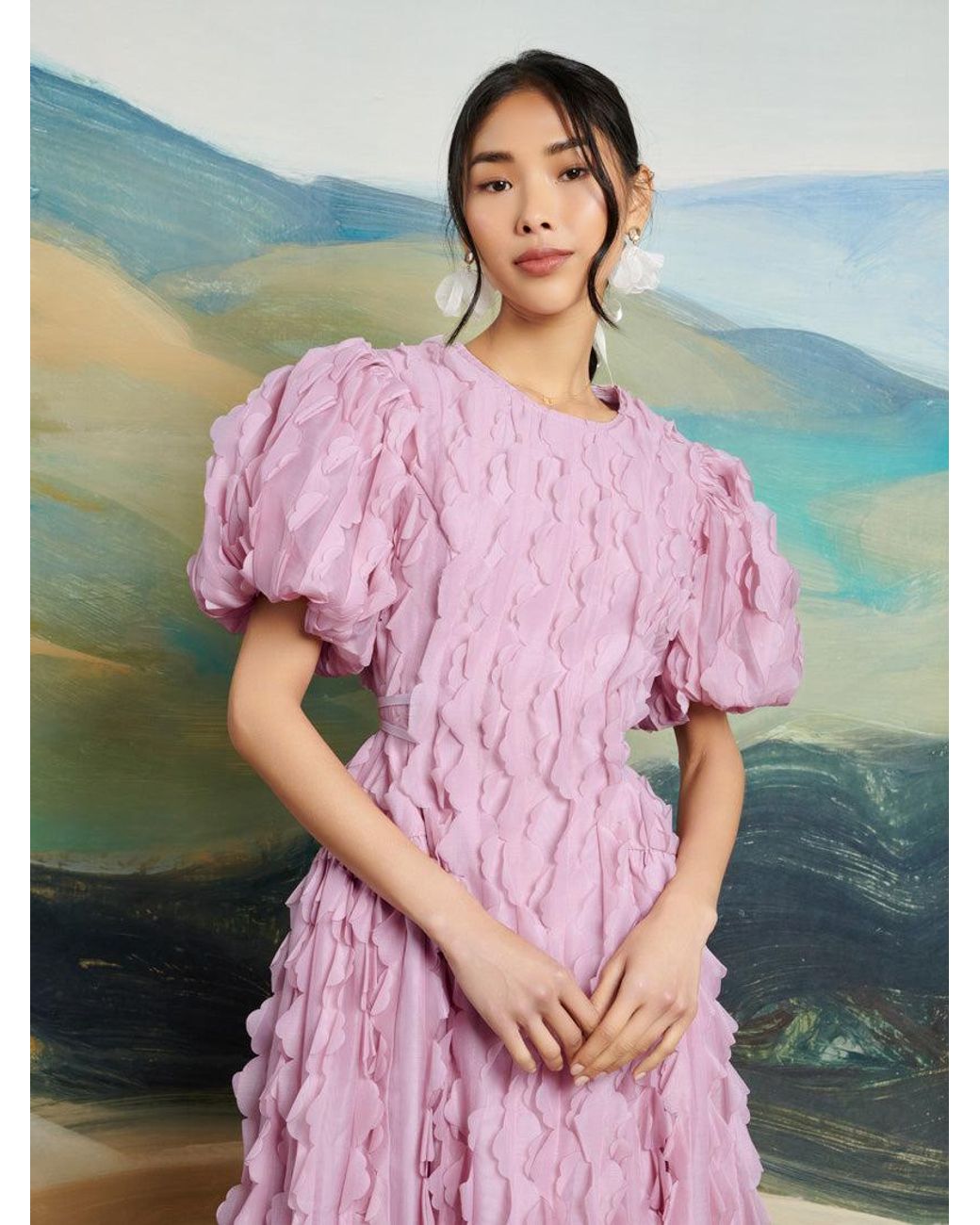 【Sister Jane】DREAM Haven Ruffle リボン ドット Midi Dress DREAM Haven Ruffle Midi Dress – Sister Jane
