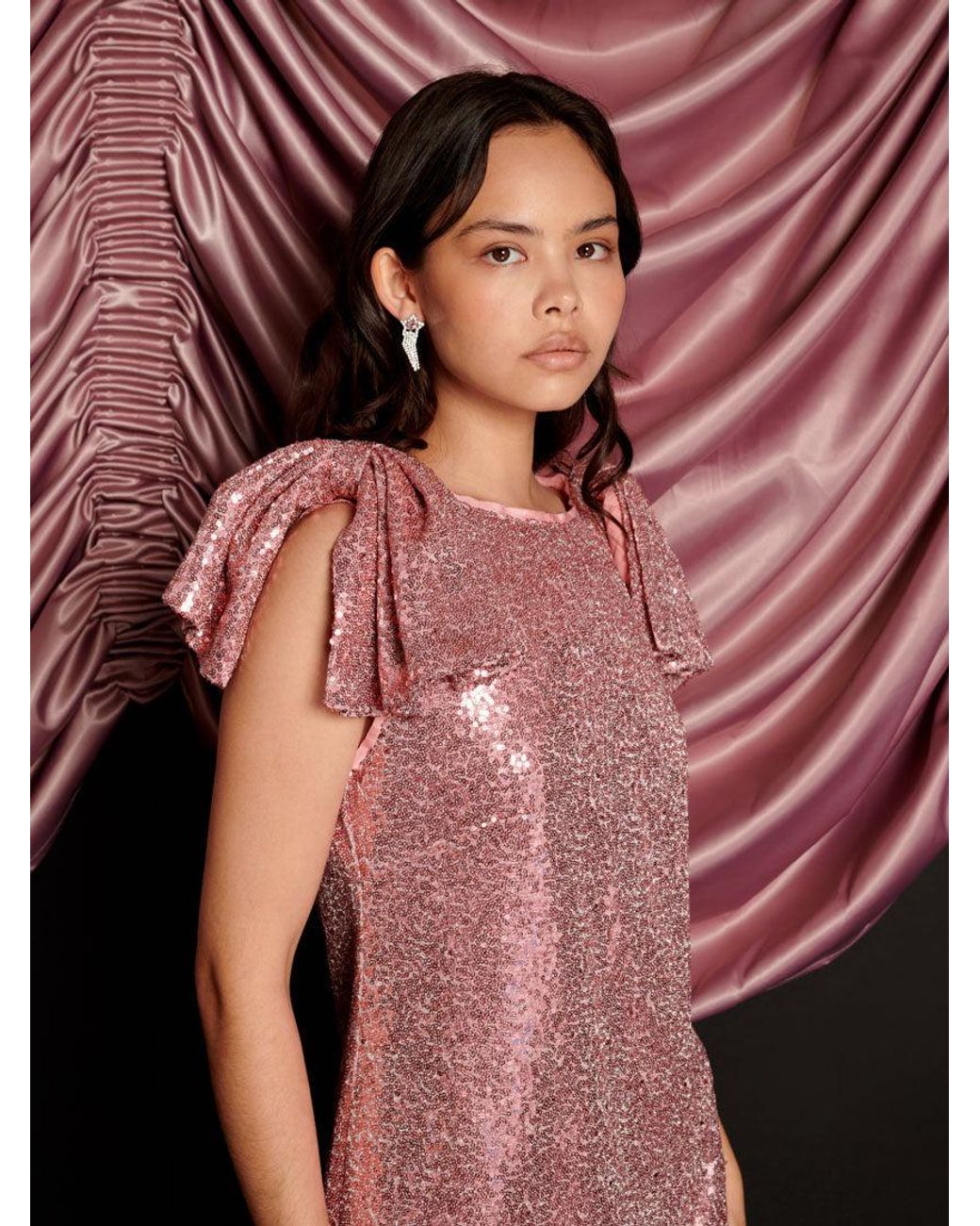 Sister Jane Pink Swoon Sequin Mini Dress