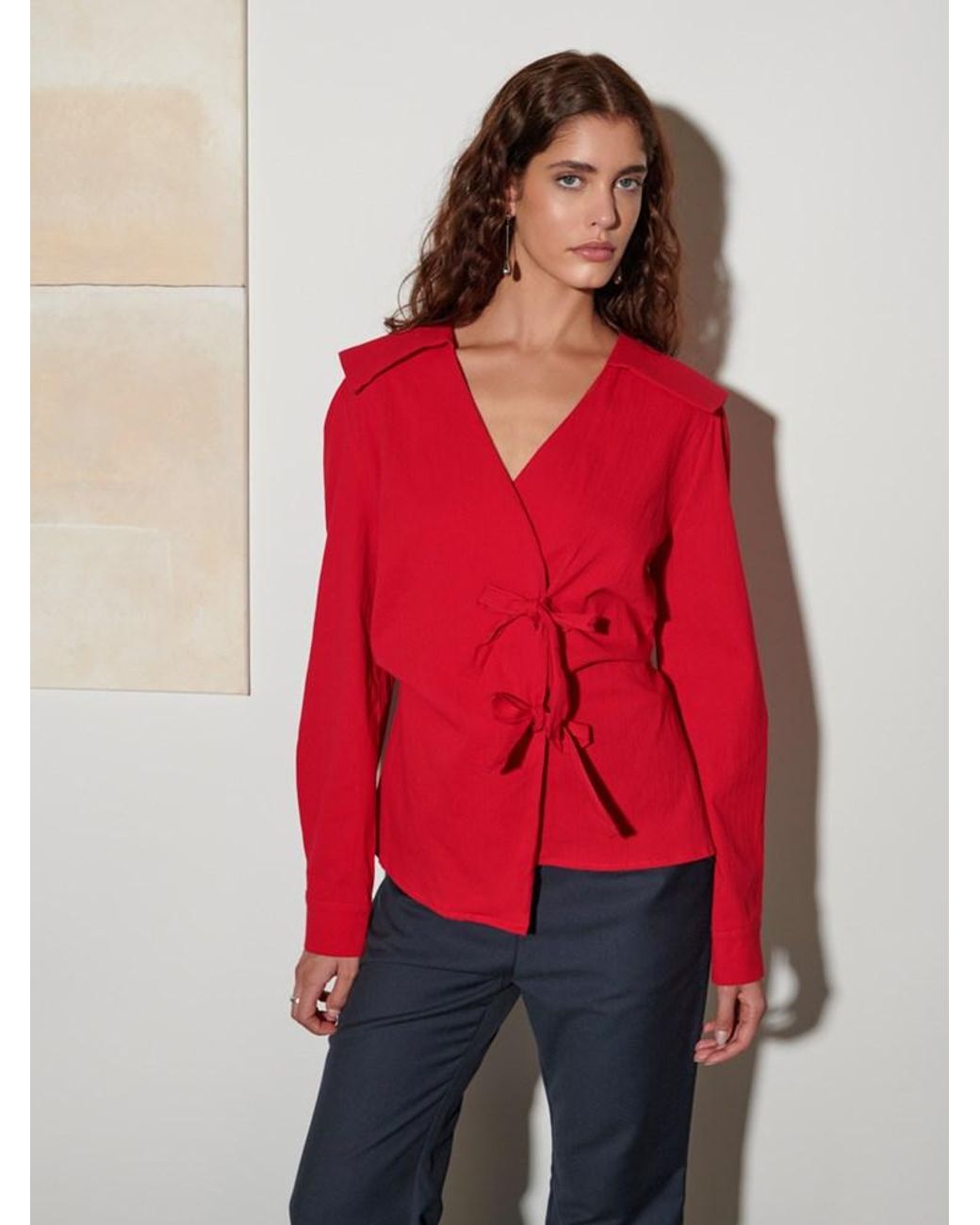 Sister Jane Red Ghospell Julie Wrap Top