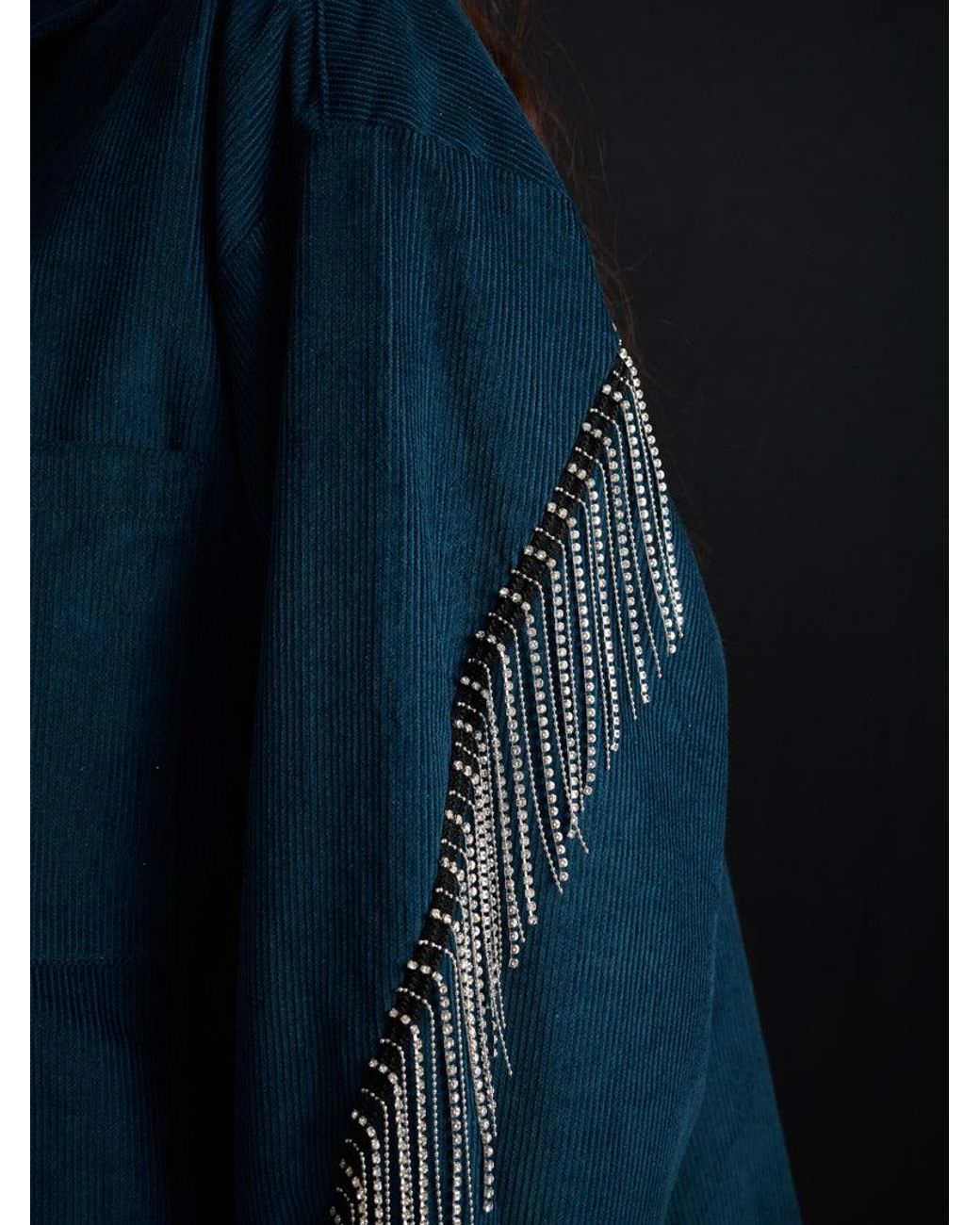 Sister Jane Blue Ghospell Carmen Cord Shirt