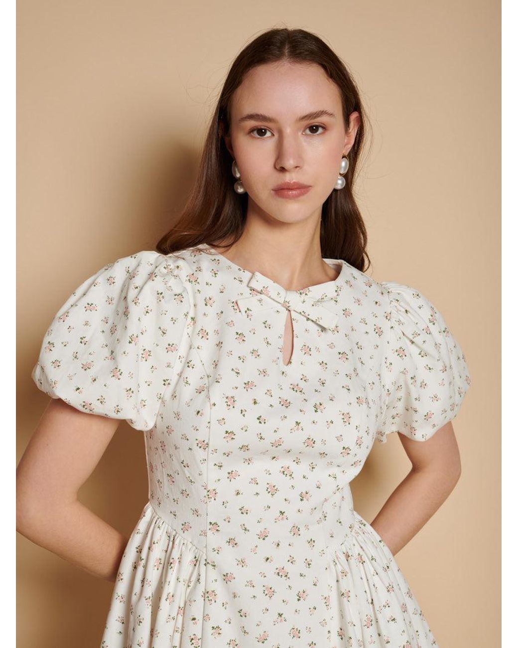 Sister Jane Natural Elin Ditsy Mini Dress