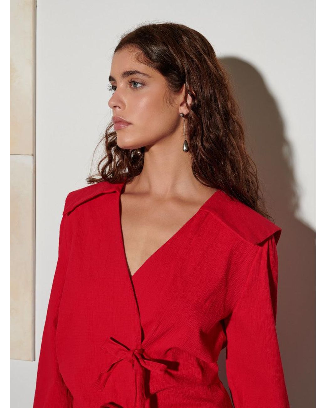 Sister Jane Red Ghospell Julie Wrap Top